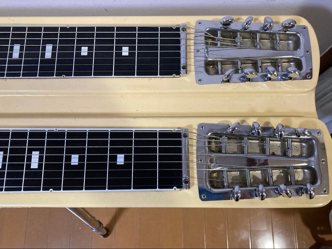 Guyatone グヤ8弦WネックスチールギターHG-188C 脚、ケース付