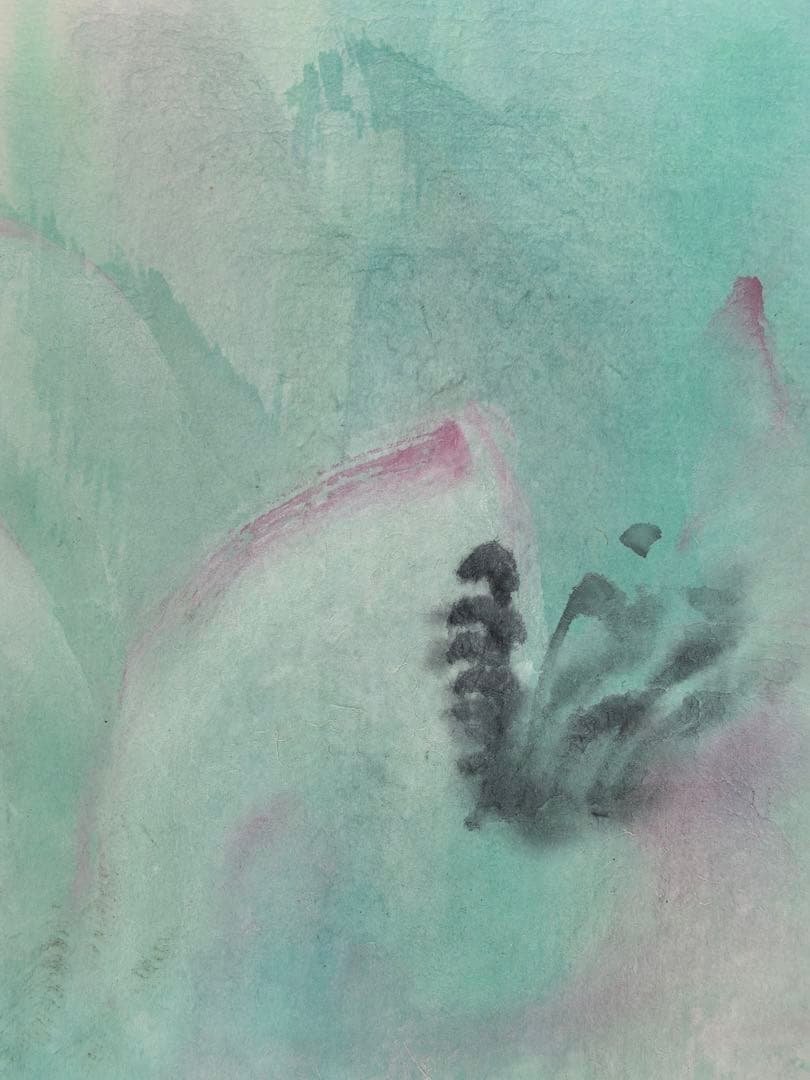 中国画《荷趣》 李德勝作 2022年オリジナル絵画  紙本着色