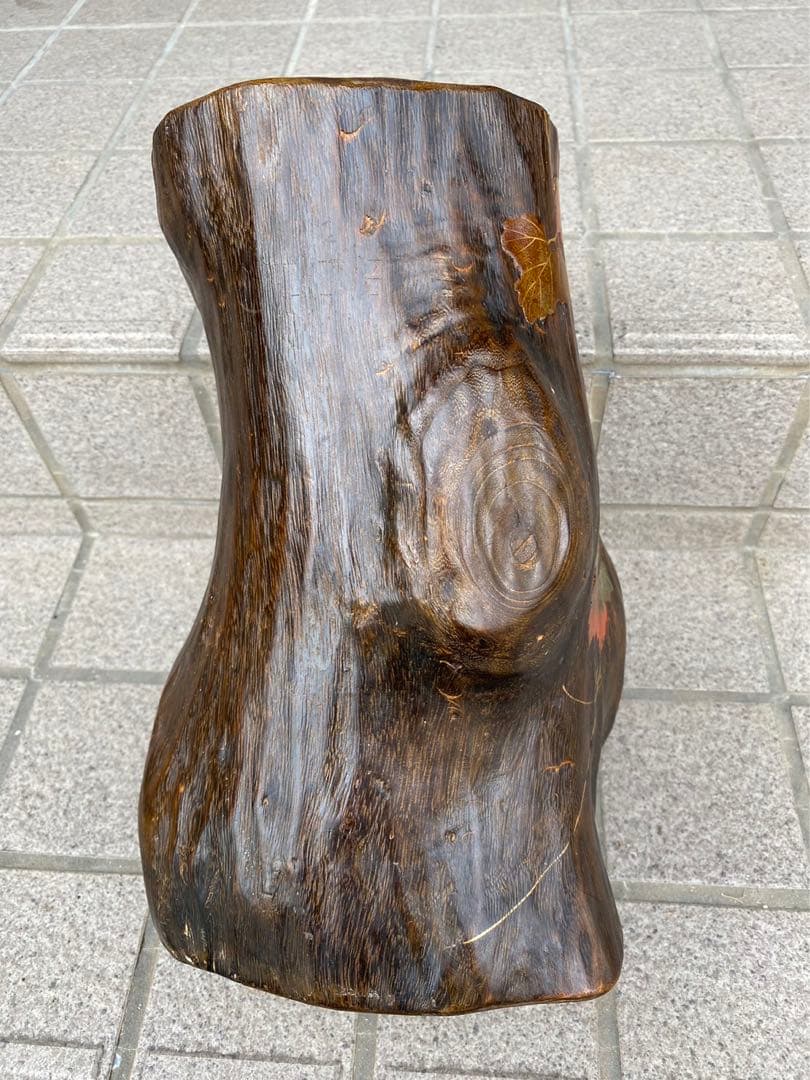 ヴィンテージ・天然木製.水盤.オブジェ! レア! 昭和レトロ! 未生流!