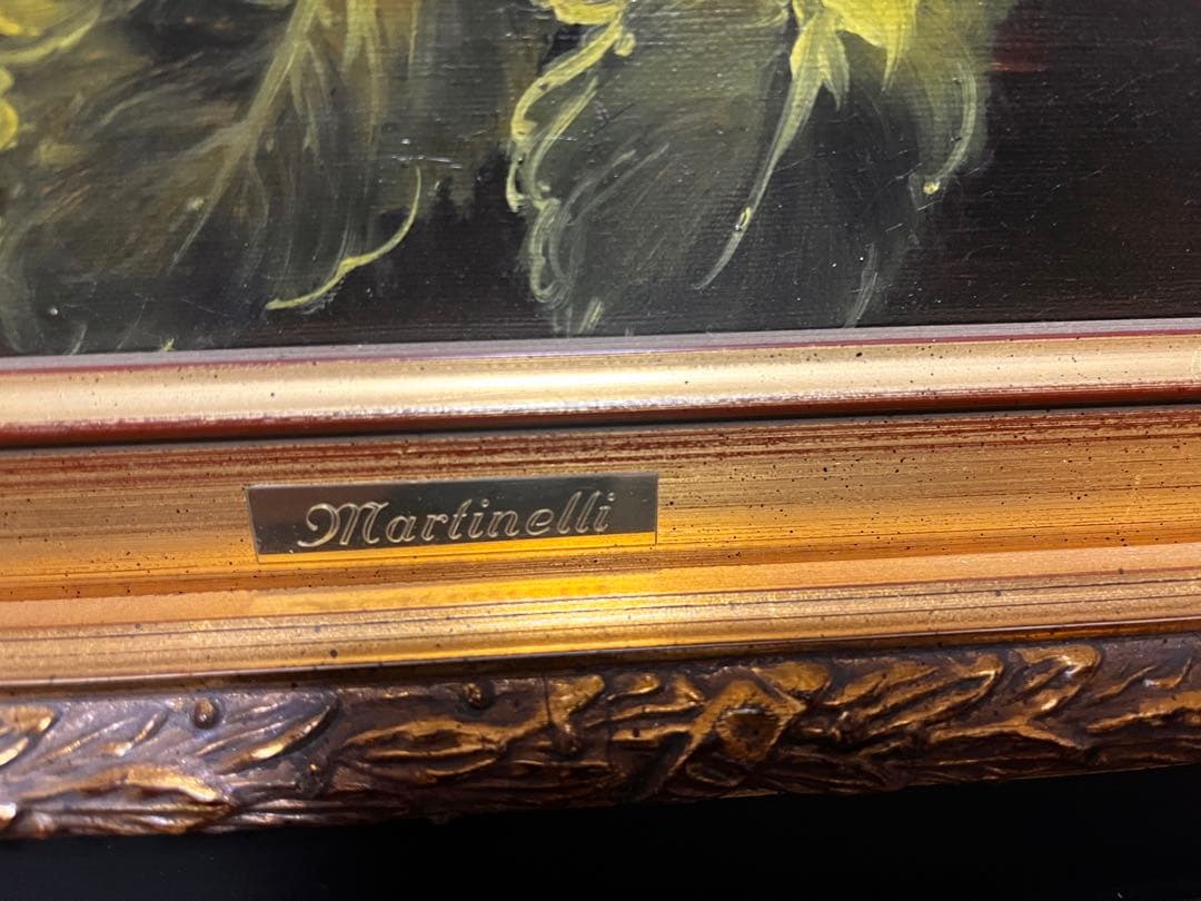 果物と花の静物画 油彩画　油絵