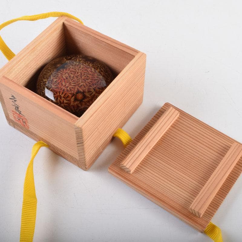 茶道具　一宮定良作　蒟醤（キンマ）塗　香合　共箱　V　9035