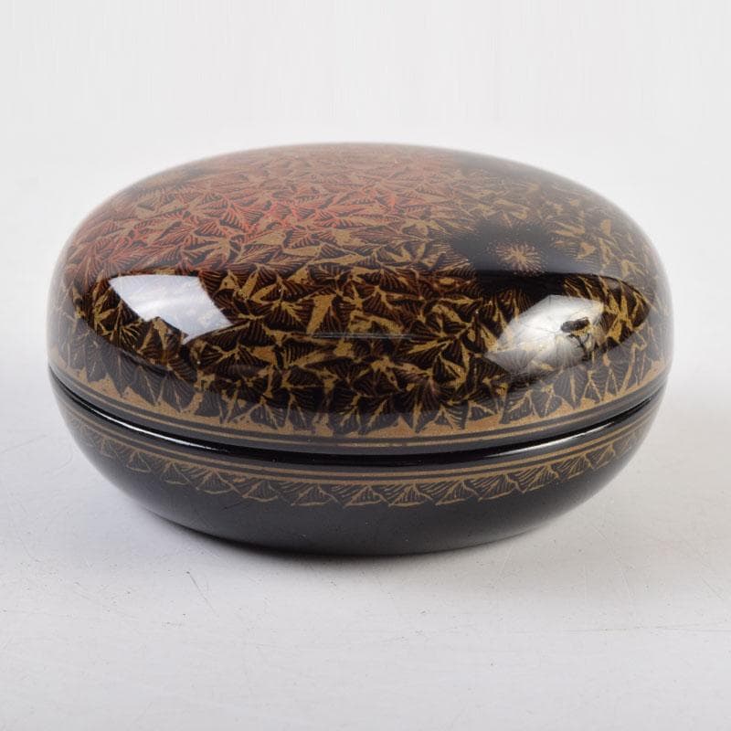 茶道具　一宮定良作　蒟醤（キンマ）塗　香合　共箱　V　9035