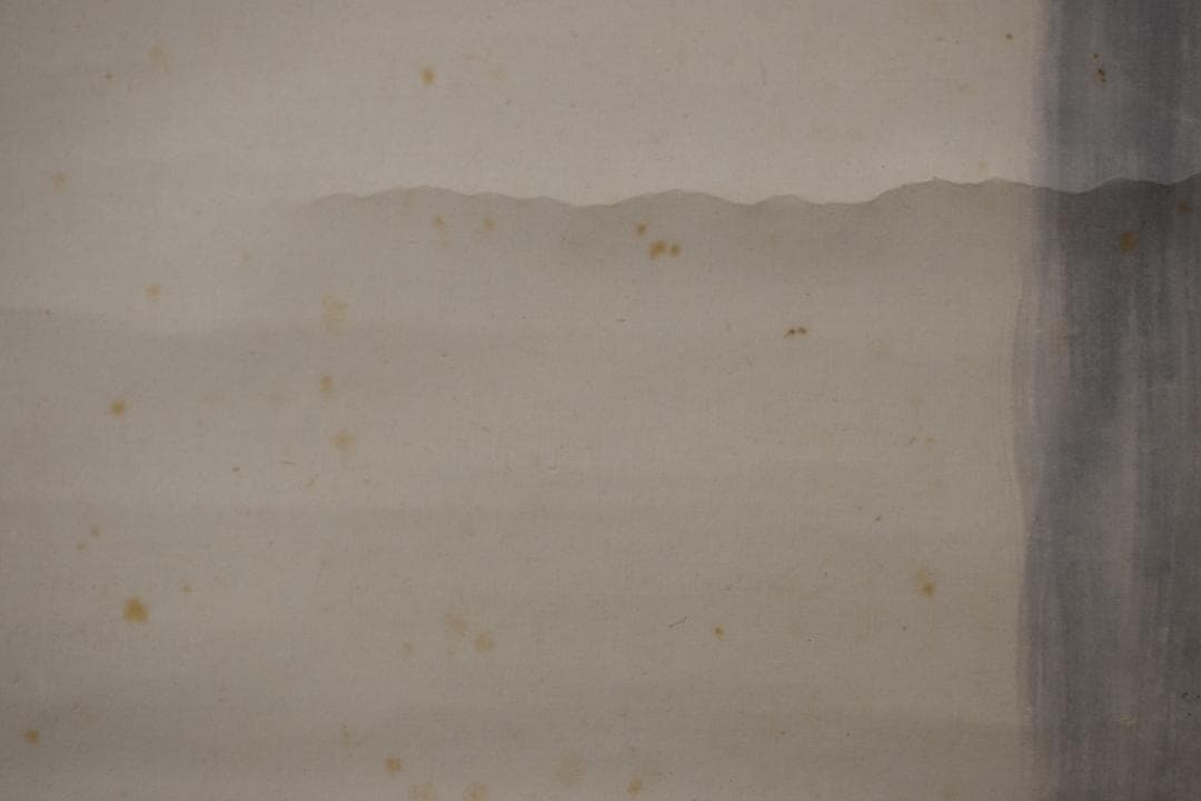 【真作】山田秋坪/瀑布図/滝之図/掛軸☆宝船☆Z-136