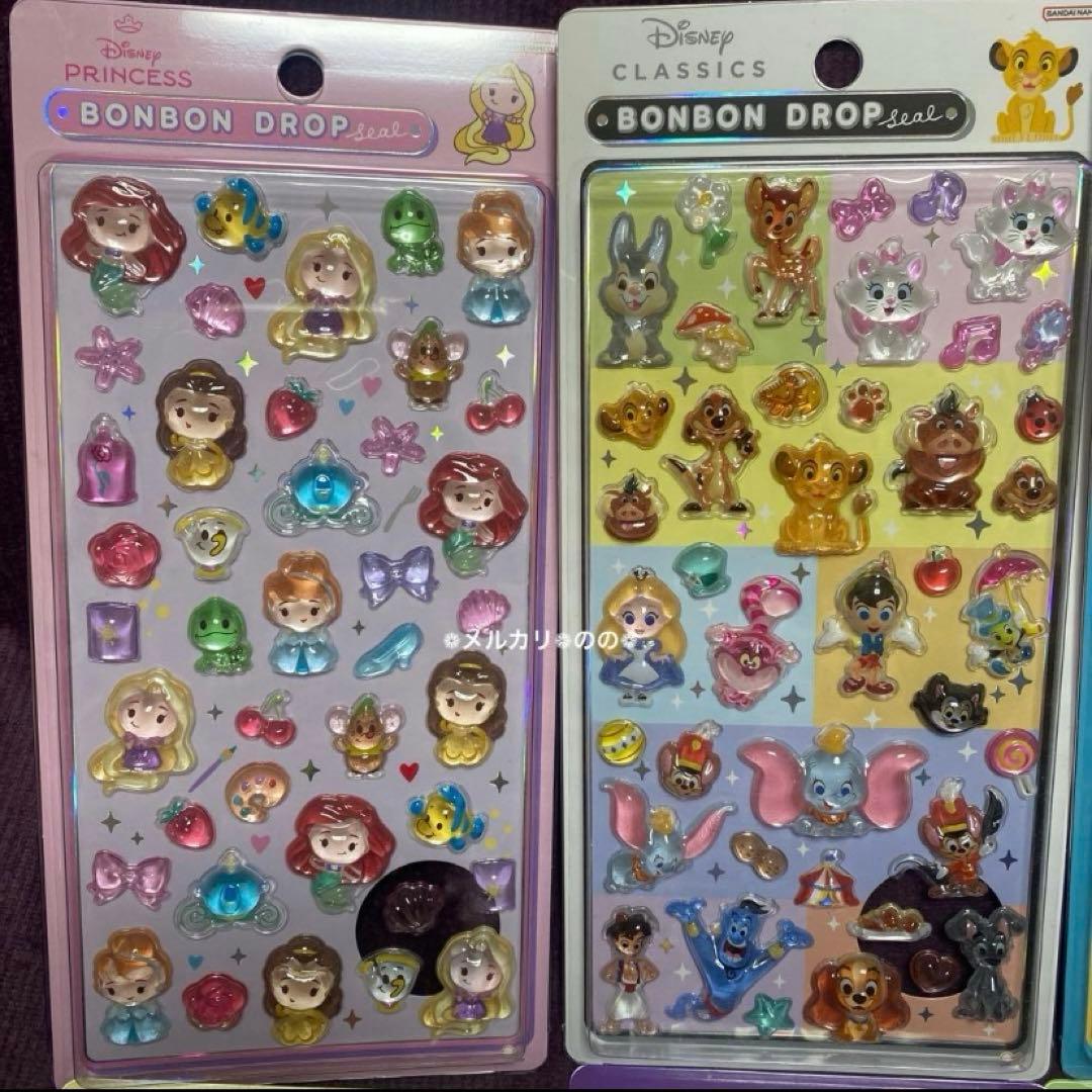 ディズニー ボンボンドロップシール 2弾 8枚 セット コンプリート サンスター