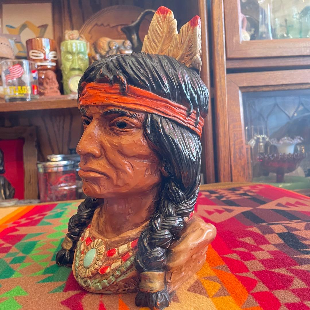 希少レア！60's ネイティブアメリカン像　USAアンティークナバホ族アリゾナ州