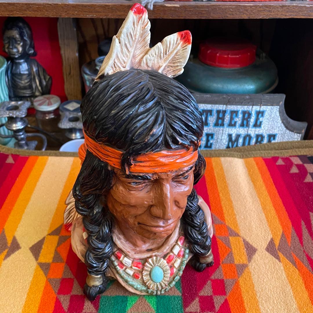 希少レア！60's ネイティブアメリカン像　USAアンティークナバホ族アリゾナ州