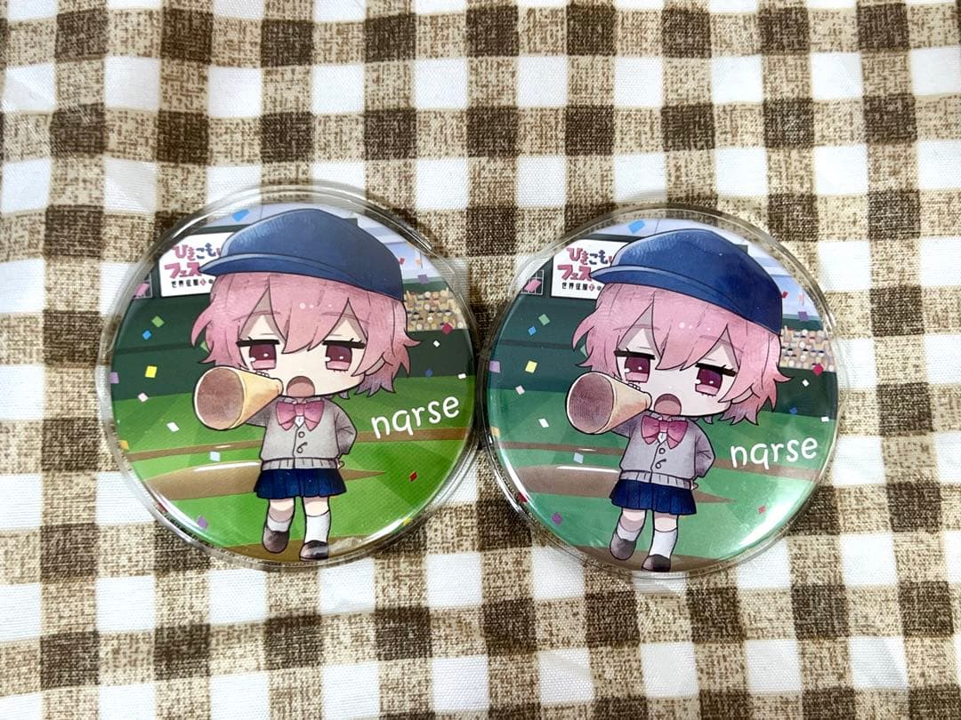 nqrse なるせ　缶バッジ　野球