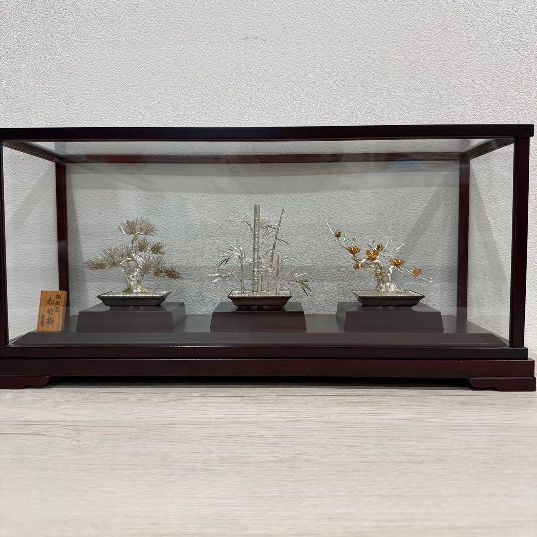 純銀製 松竹梅 光則作 約139g