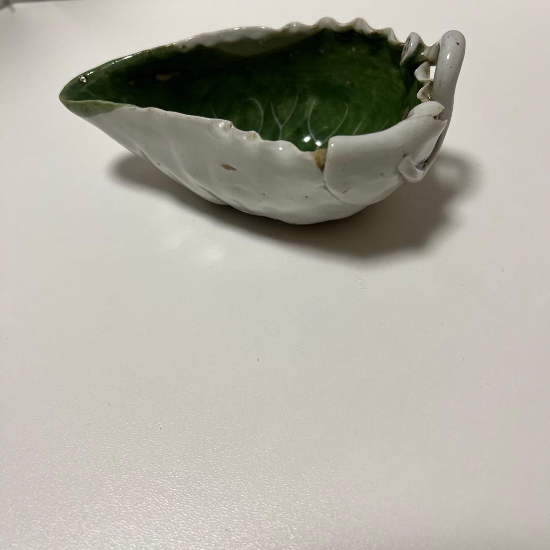 骨董　大正レトロ　希少　蓮葉形湯冷し