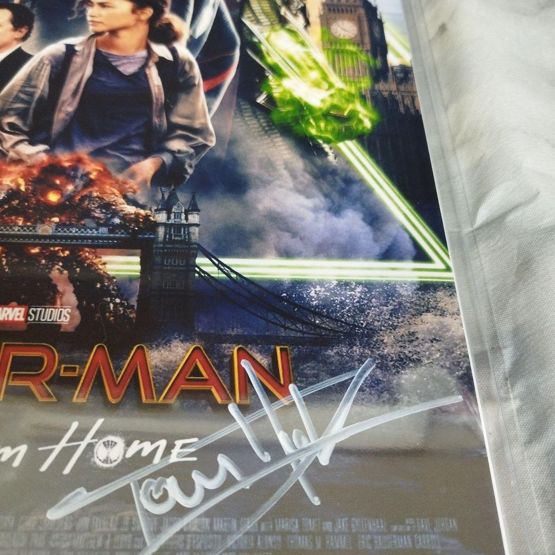 トム・ホランド&ゼンデイヤ 直筆サイン入りフォト　映画 スパイダーマンより