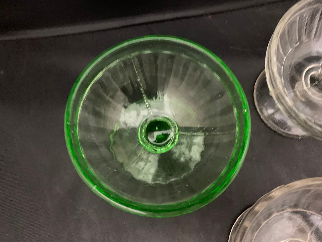 アンティーク　レトロ　かき氷ガラス　ガラスコップ　5客