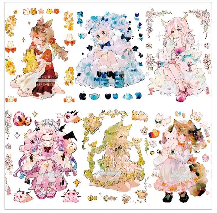 M1119.新七天 春樱奶冻 マスキングテープ PET