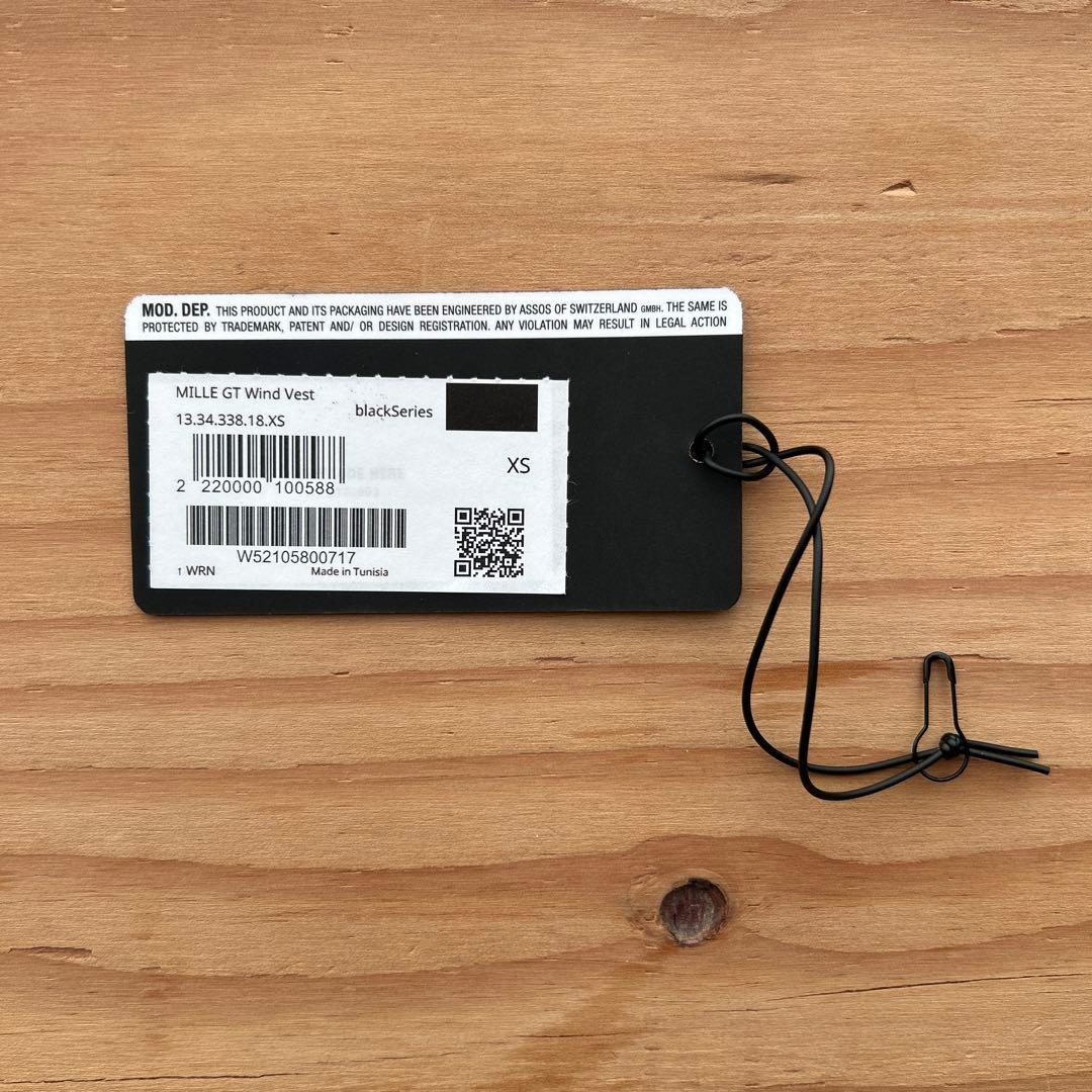 ASSOS MILLE GT WIND Vest XSサイズ