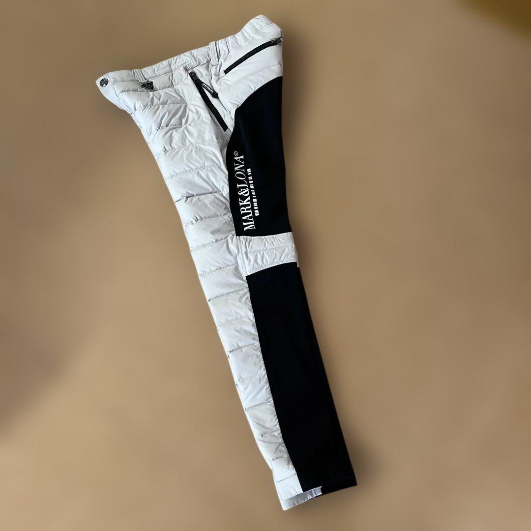 マーク&ロナ　メンズダウンパンツ　ホワイト＆ブラック　50