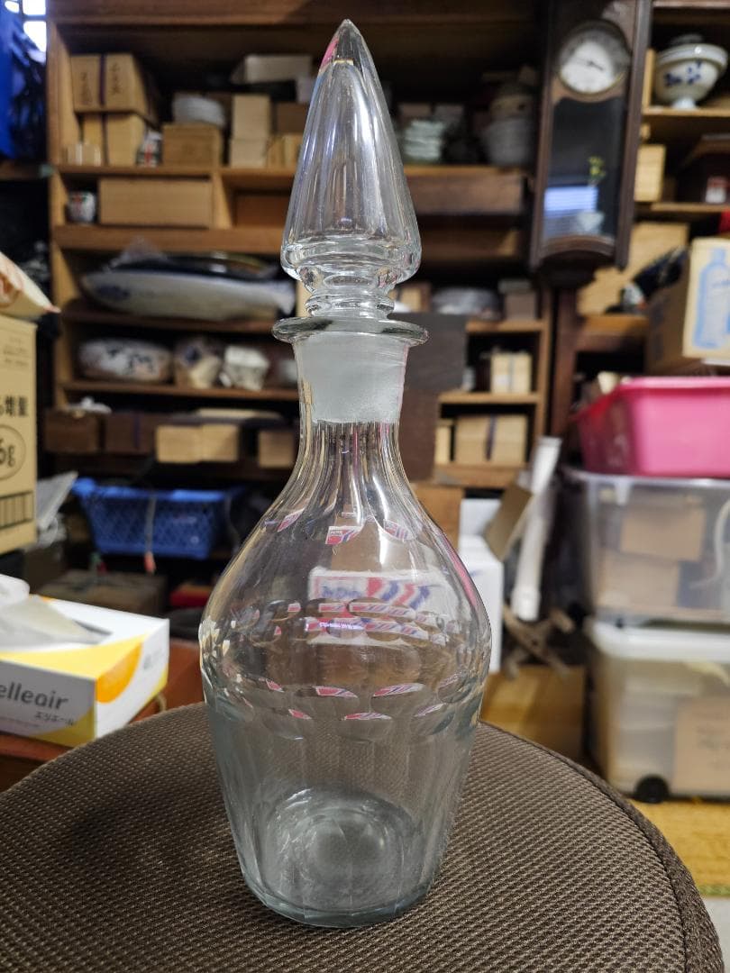 く*ん様 大正から戦前 ウランガラス デキャンタ カットガラス