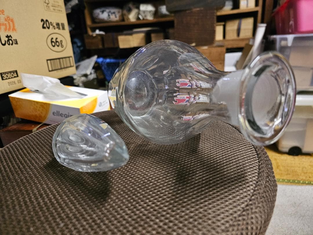 く*ん様 大正から戦前 ウランガラス デキャンタ カットガラス