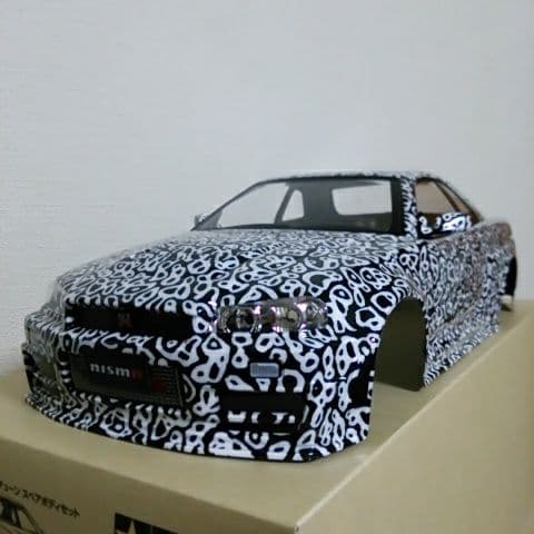 塗装済み タミヤSP.1246 R34GT-R 開発カムフラージュ仕様
