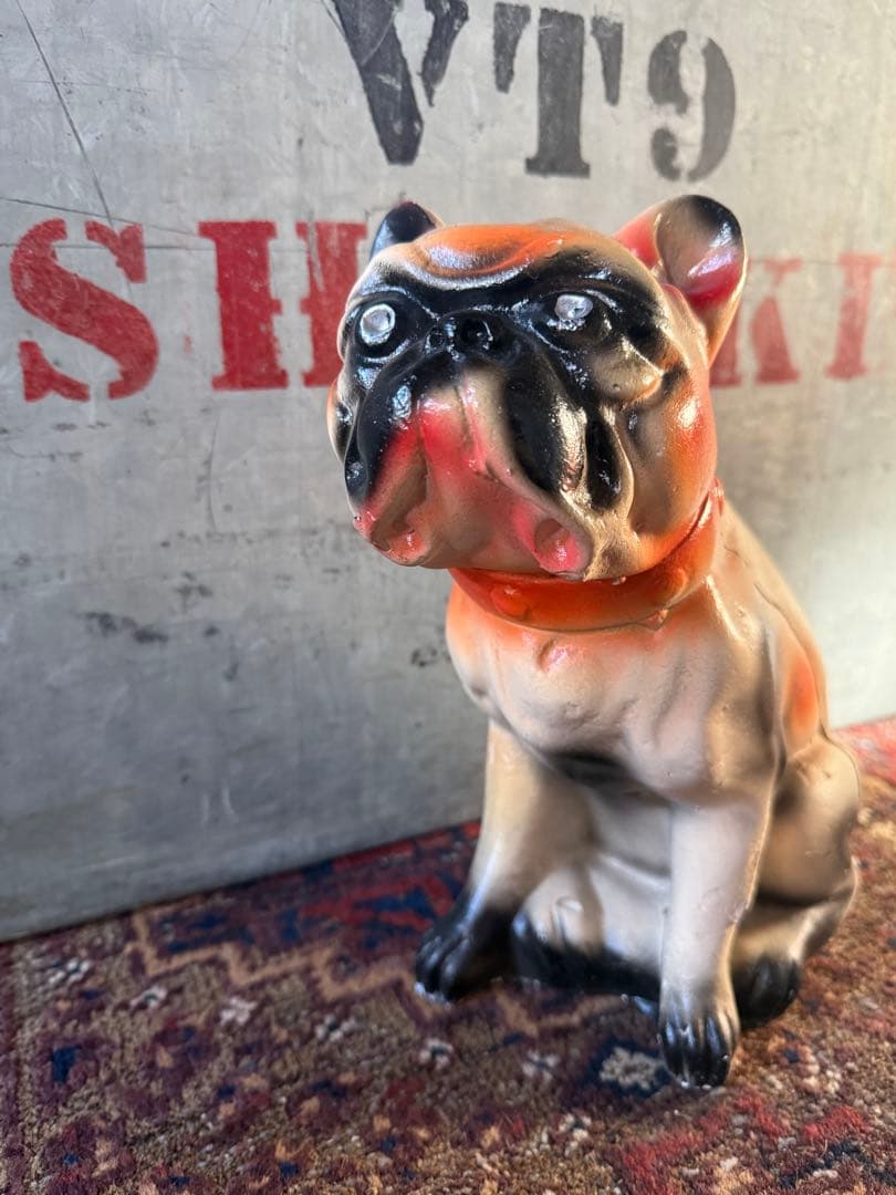 蔵*＊様 Vintage Chalkware Bulldog