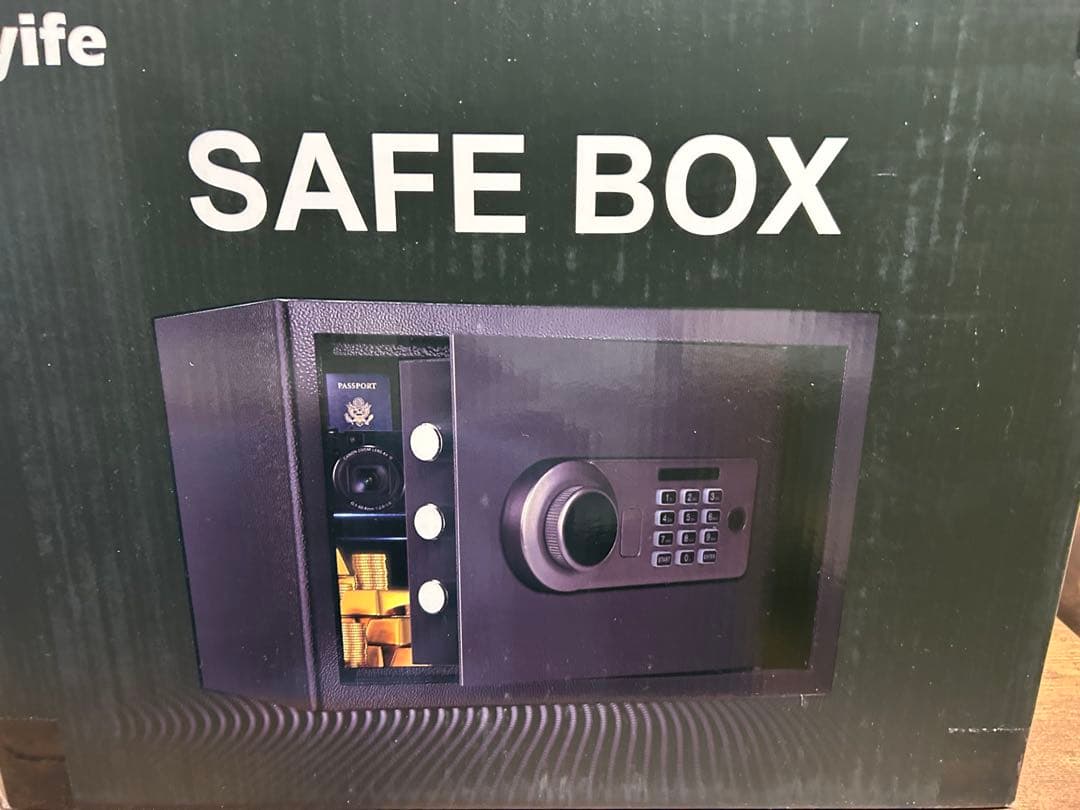 金庫 小型 [ 耐火 耐水/充電ケーブル付き] Diyife 電子式 金庫家庭用