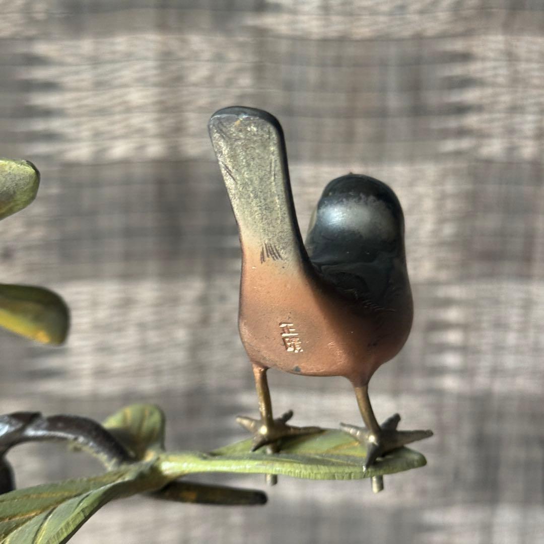 高岡銅器　青銅　ブロンズ　正晴　在銘