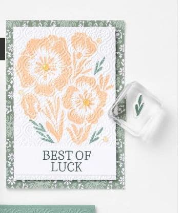 未使用　１点限り　スタンピンアップ　大きなお花スタンプとタグパンチ