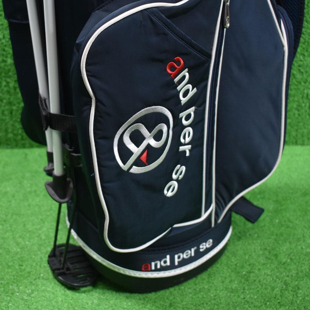 and per se/アンパスィ ゴルフ キャディバッグ【ネイビー】美品！