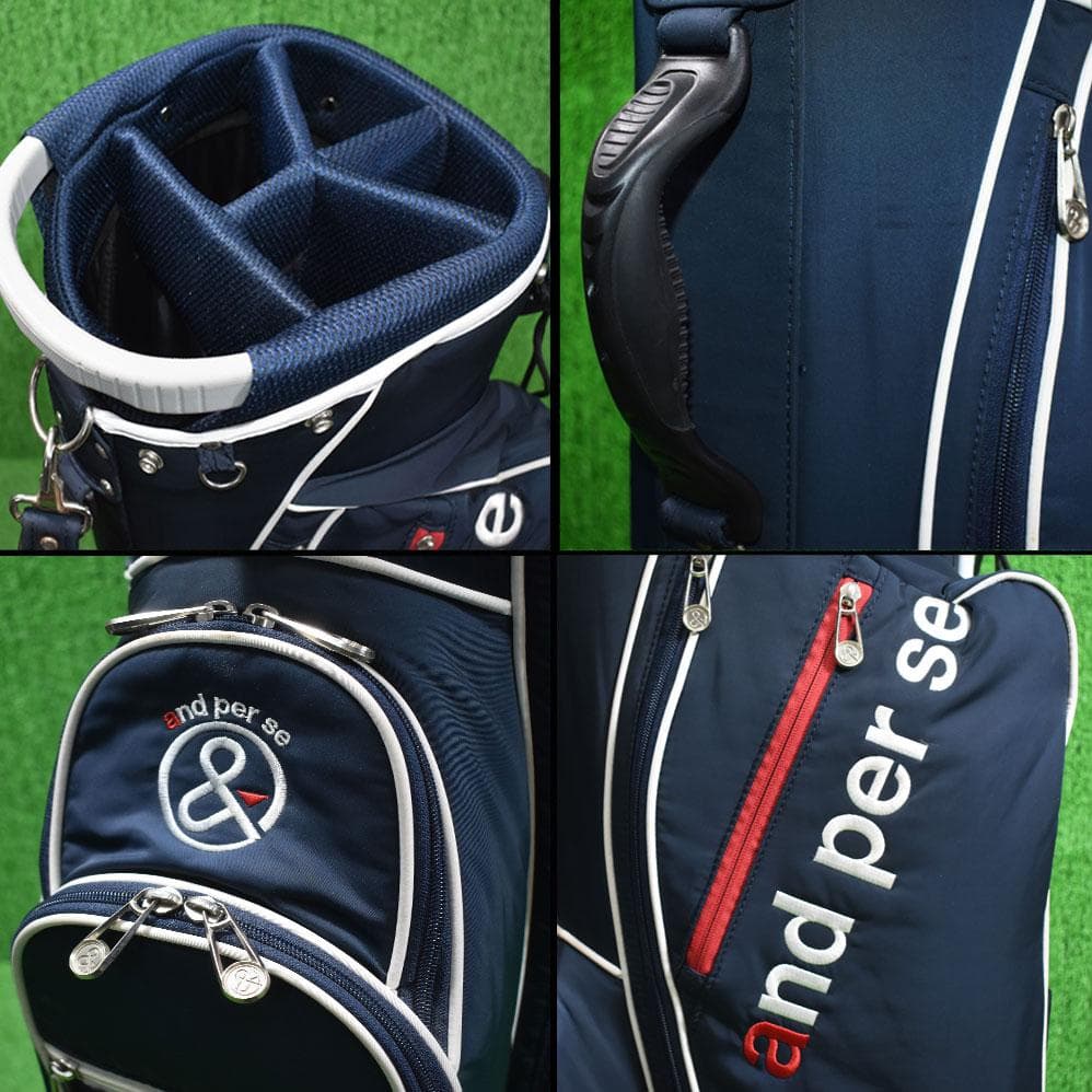 and per se/アンパスィ ゴルフ キャディバッグ【ネイビー】美品！