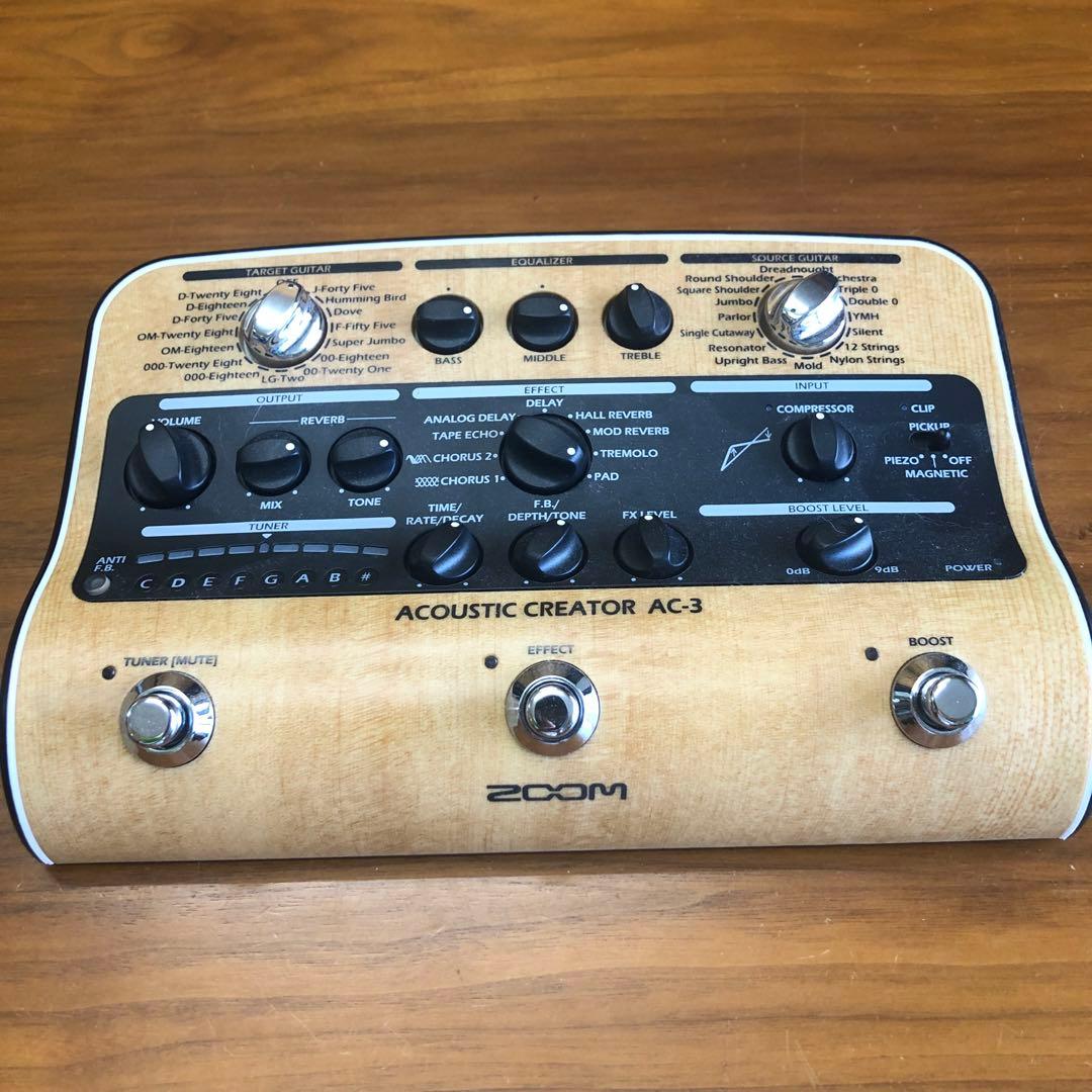 ZOOM AC-3 エレクトリックアコースティックギター用エフェクター美品