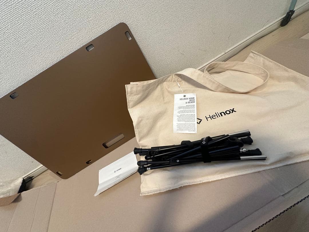 ヘリノックス テーブルワン ソリッドトップ、脚、専用バッグ3点セット コヨーテ