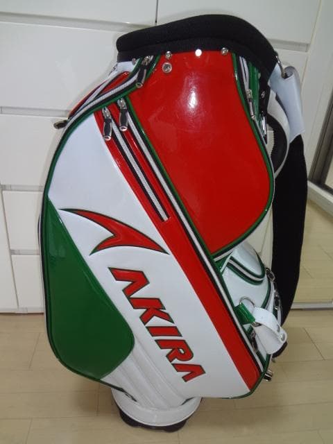 AKIRA / アキラ エナメル 3点式 豪華キャディバッグの 限定品 極上品