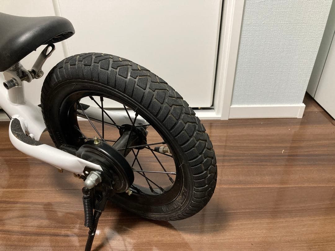 【美品】sparky スパーキー キックバイク ホワイト 白　ロングサドル付