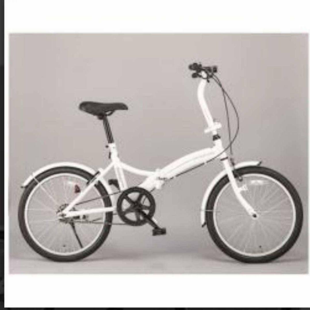 CAPTAIN STAG 折りたたみ自転車 YG-1061 20インチ ホワイト