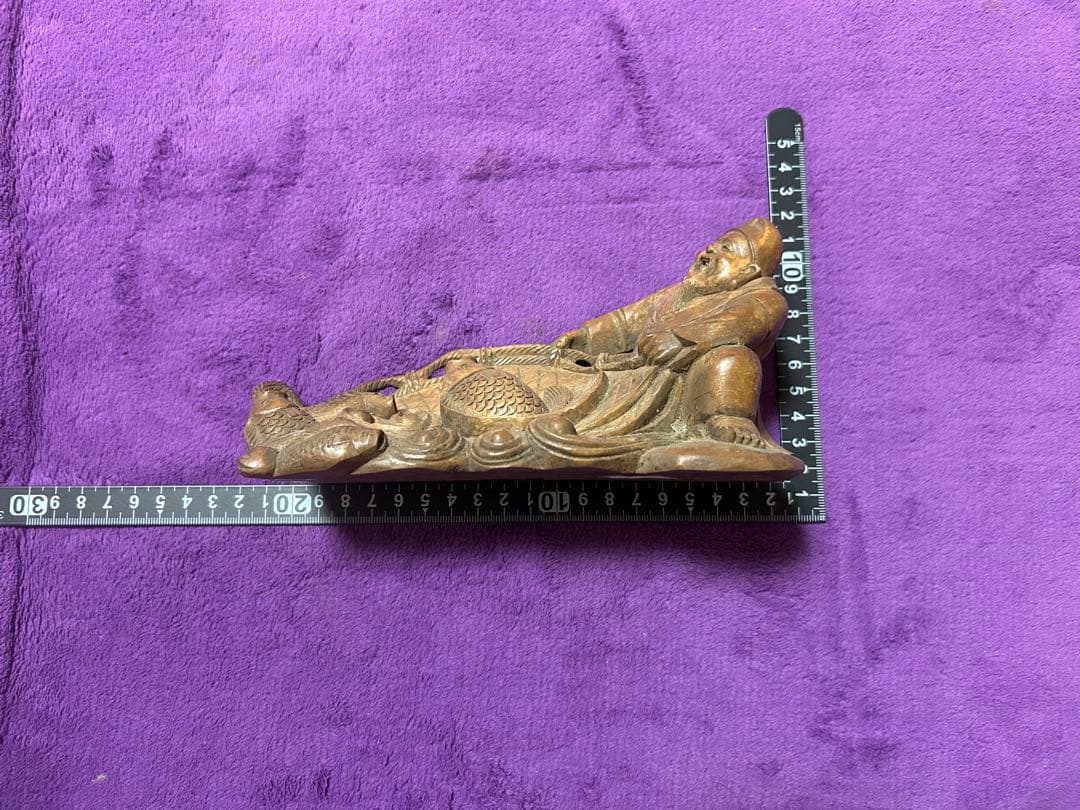 恵比寿様 木製彫刻 オブジェ インテリア 縁起物