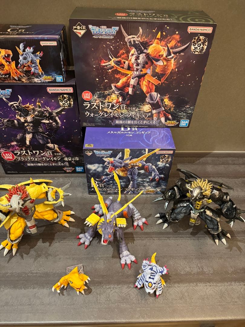 一番くじ デジモン 究極進化 魂豪示像 フィギュア 4体セット