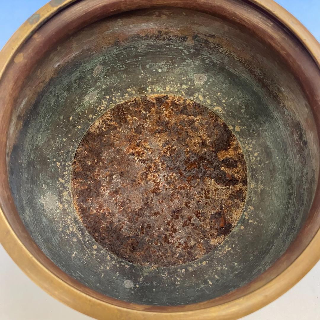 ★値下げ★唐金製（宣徳銅） 金谷五郎三郎　火鉢　手あぶり　箱付き