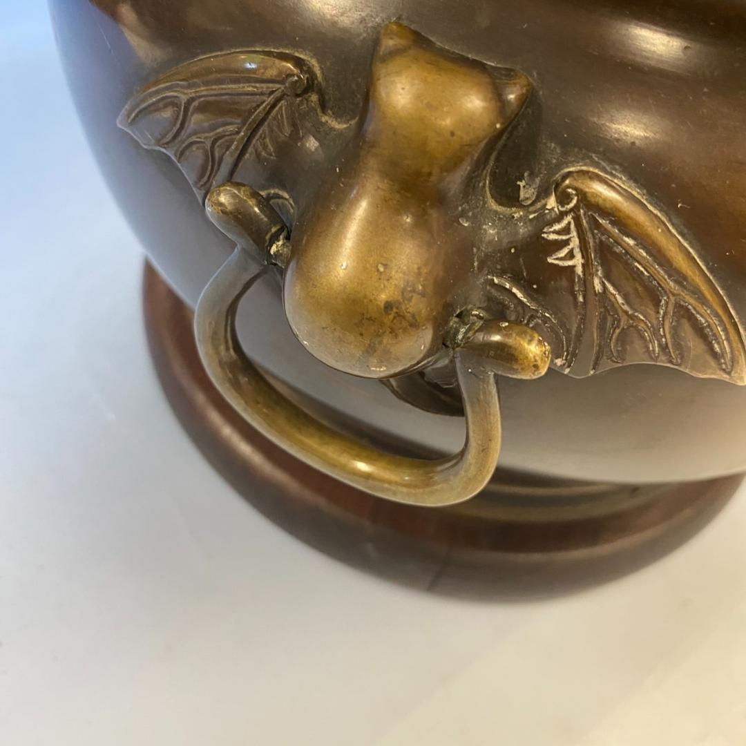 ★値下げ★唐金製（宣徳銅） 金谷五郎三郎　火鉢　手あぶり　箱付き