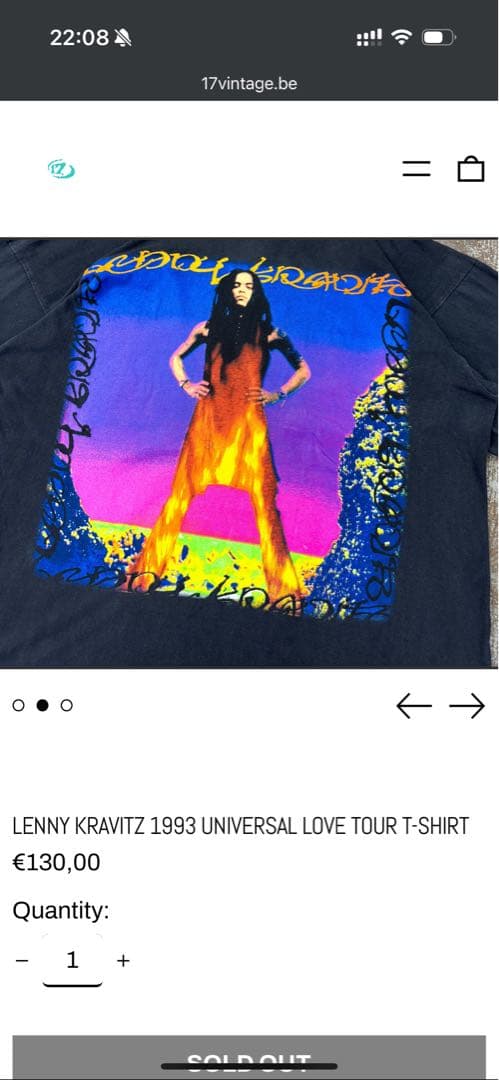 Lenny Kravitz Tシャツ 1993 UNIVERSAL LOVE