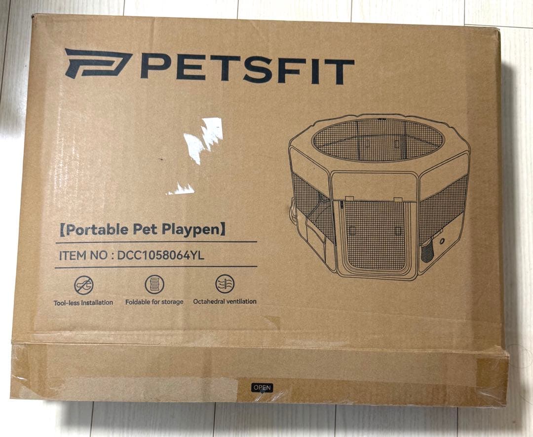 Petsfit 犬 サークル ペットサークル 八角形 ドッグハウス 猫ハウス M