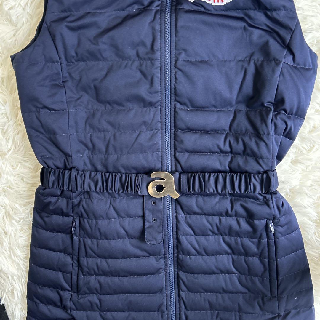 アルチビオ 中綿ダウン ワンピース ファー付き ウエストベルト 38