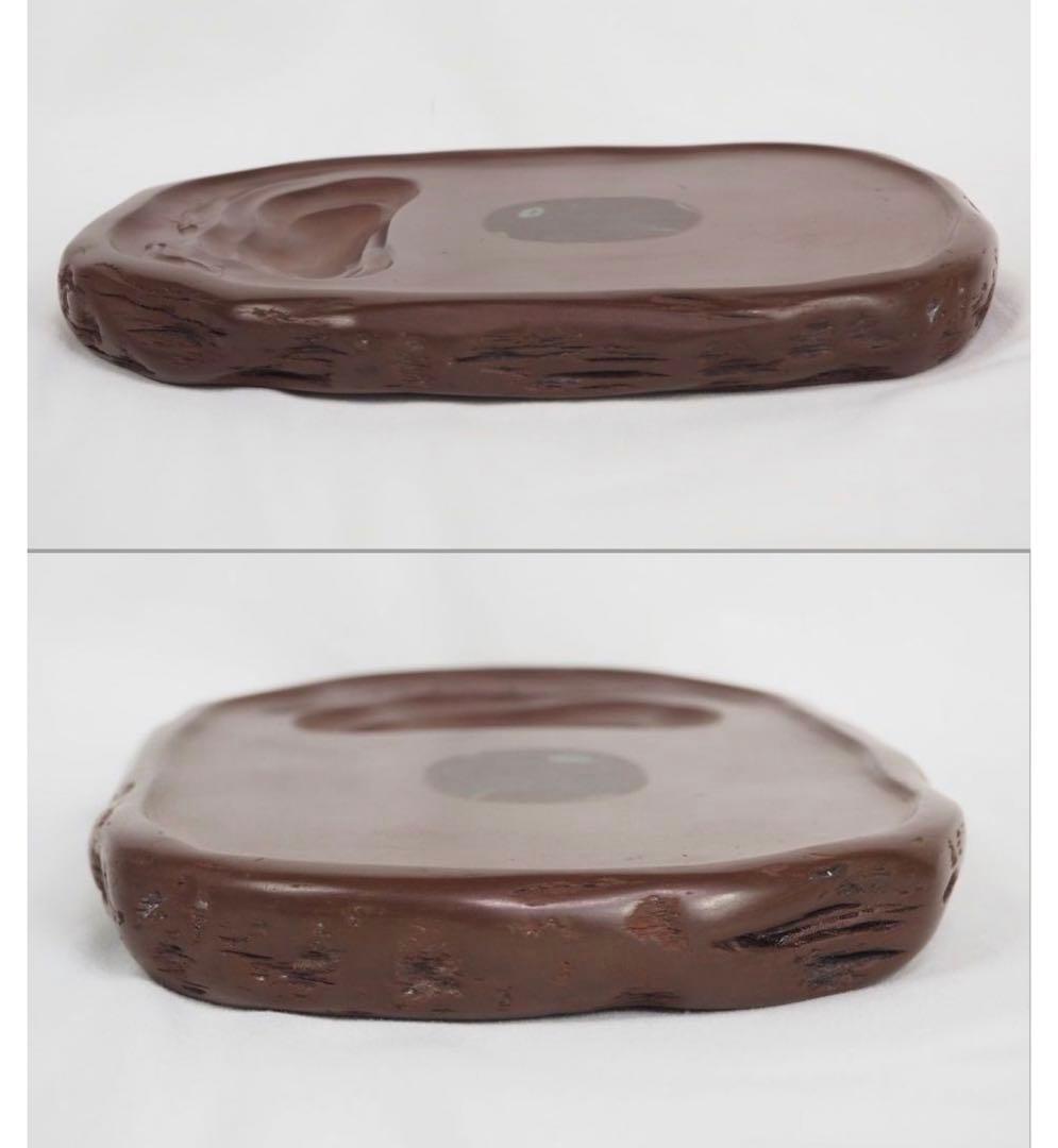 送料無料　日本の小説家、劇作家『長谷川 伸』所有　羊堂作紅渓石硯　共箱　書道具