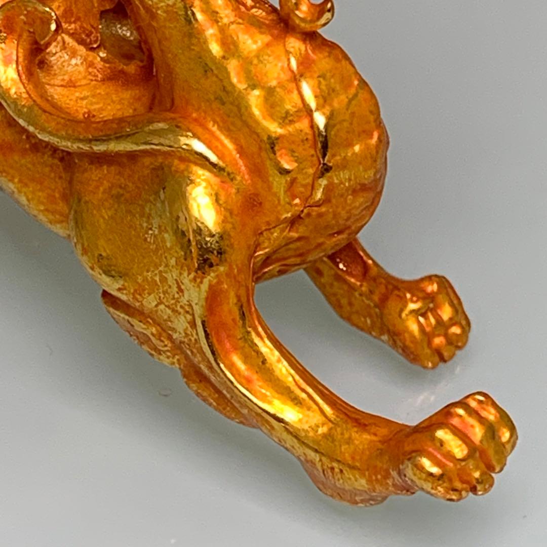 縁起物　金獣龍　鎮座　開運へ　飾り　極美品