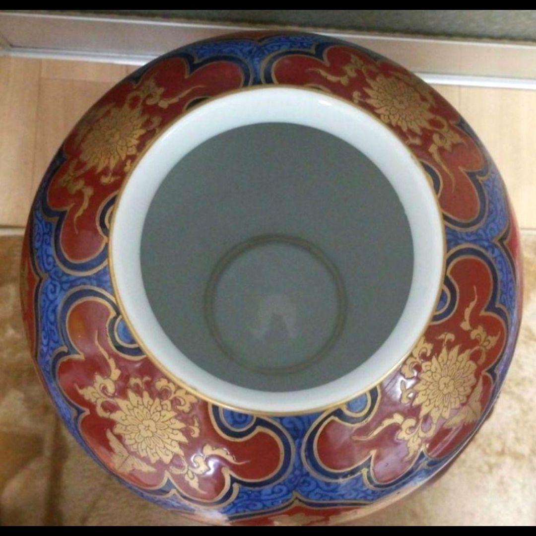 有田焼哲山作 鳳凰柄ヴィンテージ アンティーク 陶印いり