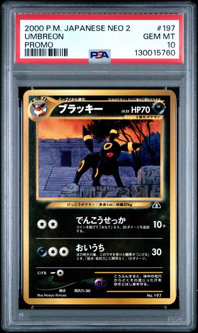 PSA10 ブラッキー 旧裏 プレミアムファイル2 NEO2 プロモ #197