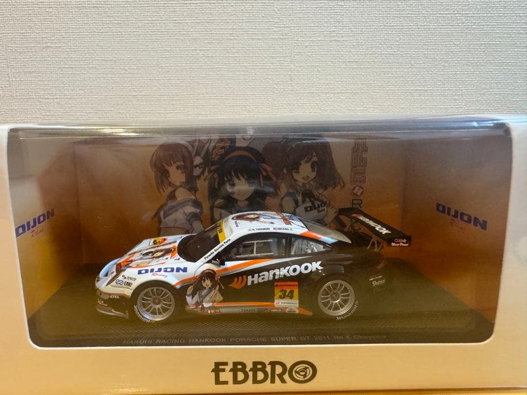 【EBBRO】2台セット ハルヒレーシング Porsche SUPER GT