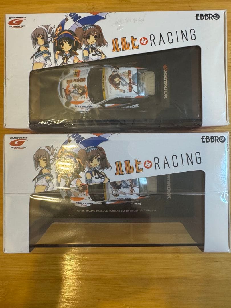 【EBBRO】2台セット ハルヒレーシング Porsche SUPER GT