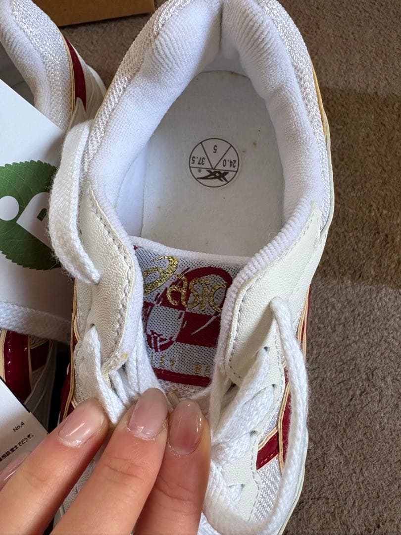 asics バレーボールシューズ TVR143 ホワイト/レッド24cm