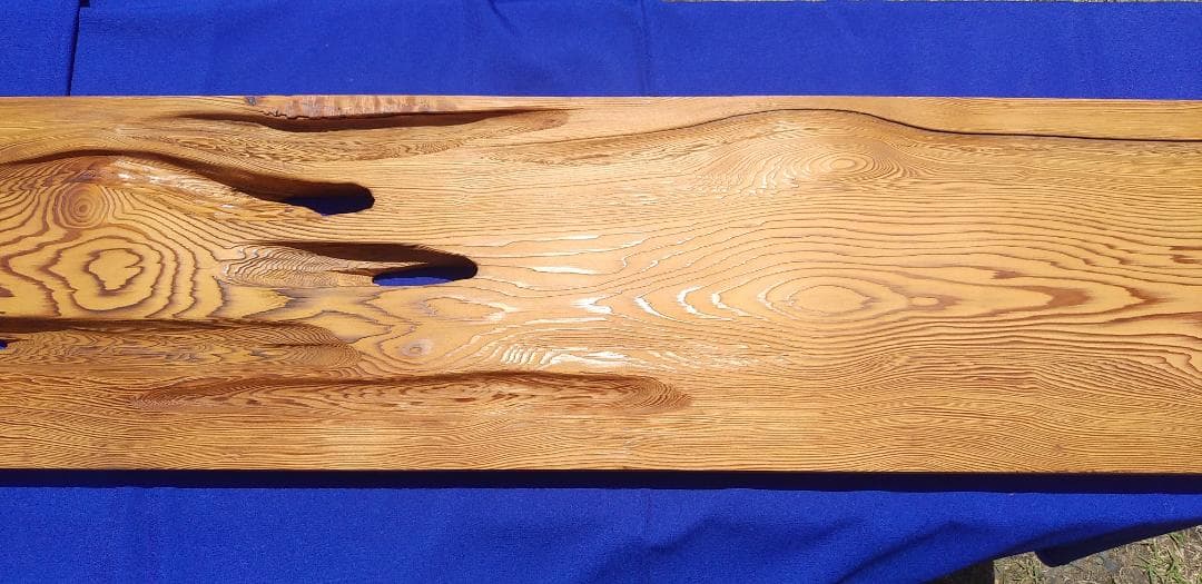 銘木 本屋久杉化粧板 7.5尺×1尺×1.5寸 香木 ハスランマ 自然木目505