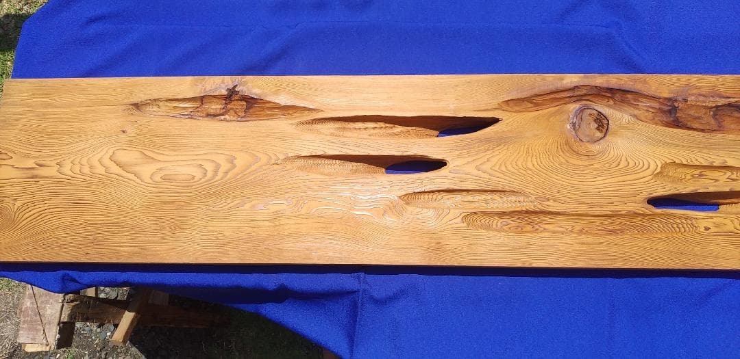 銘木 本屋久杉化粧板 7.5尺×1尺×1.5寸 香木 ハスランマ 自然木目505