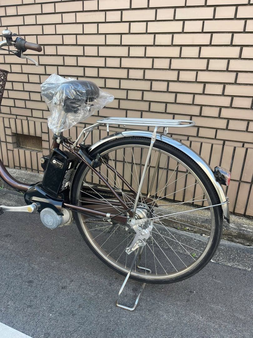 16Ah パナソニック電動アシスト自転車 ブラウン 前カゴ付き