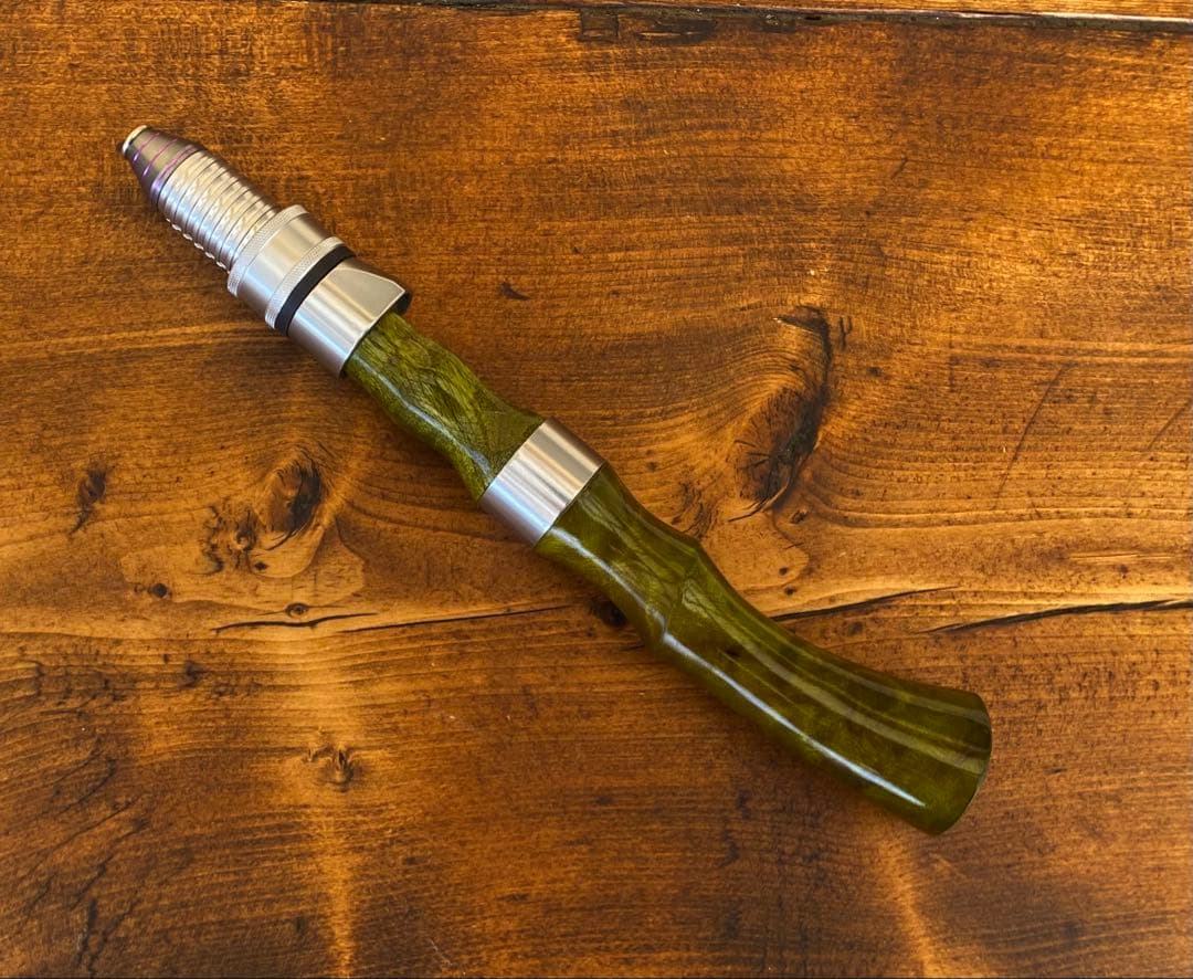 ウッドグリップ　トラウトロッド　ウッドリールシート　ロッドビルディング　渓流釣り